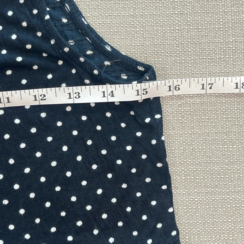 By Anthropologie Sleeveless Hi-Low Dress Size S Polka Dots Babydoll Mini Dress - Picture 4 of 9